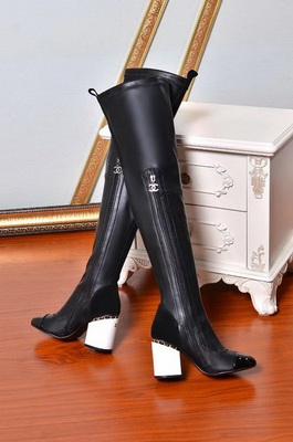 CHANEL Knee-high boots Lined with fur Women--036